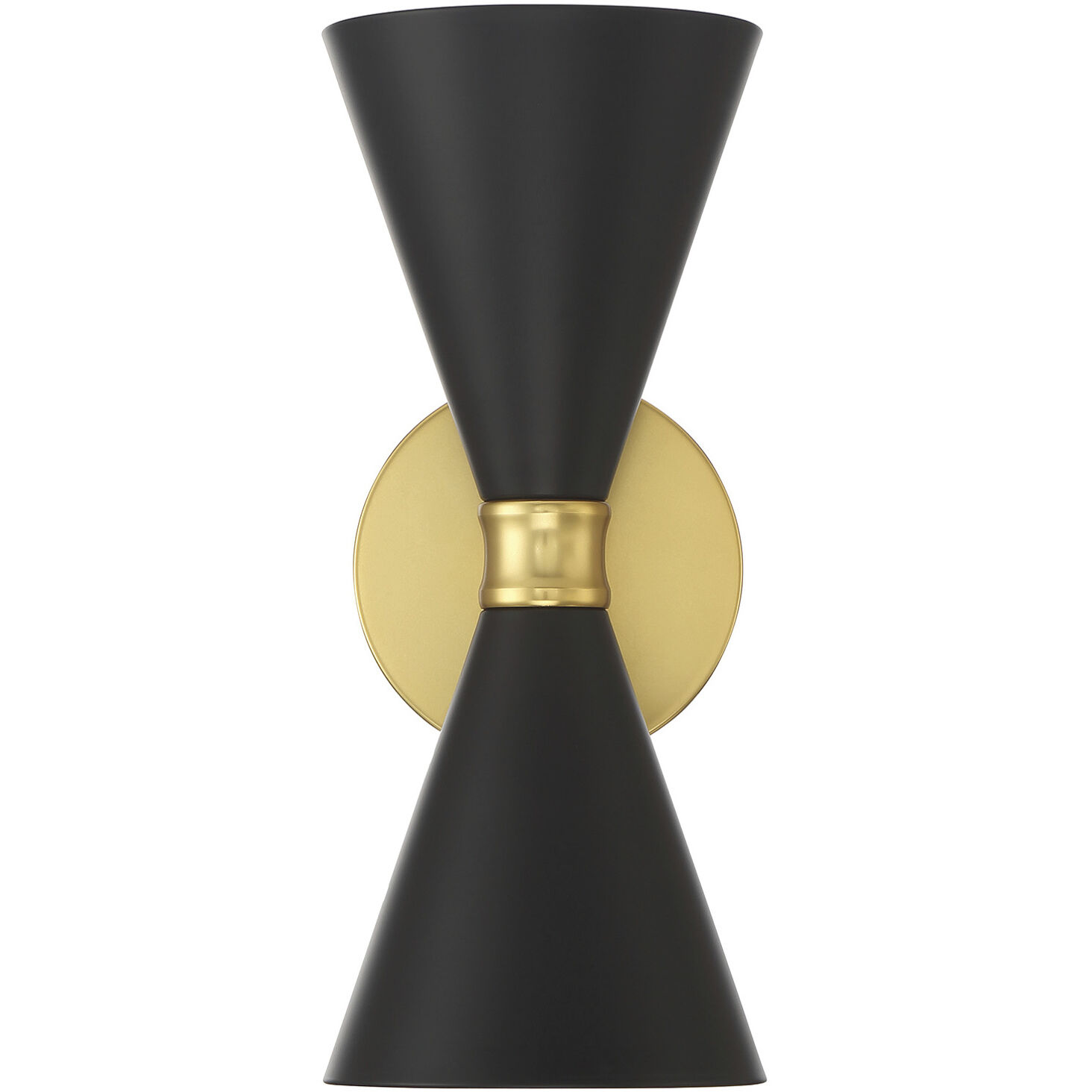 Conic 2 Light 5.5 inch Honey Gold Wall Sconce Wall Light